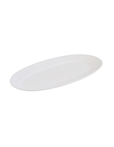 Plat Blanc Ovale Mélamine 40 x 20 cm