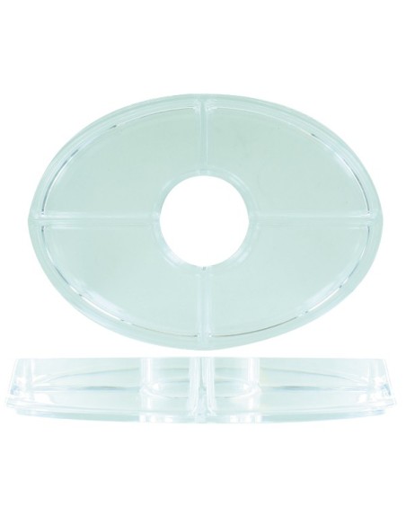 Plateau acrylique quadruple compartiments