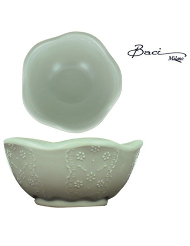 Coupelle bord ondulé taupe 8 cm