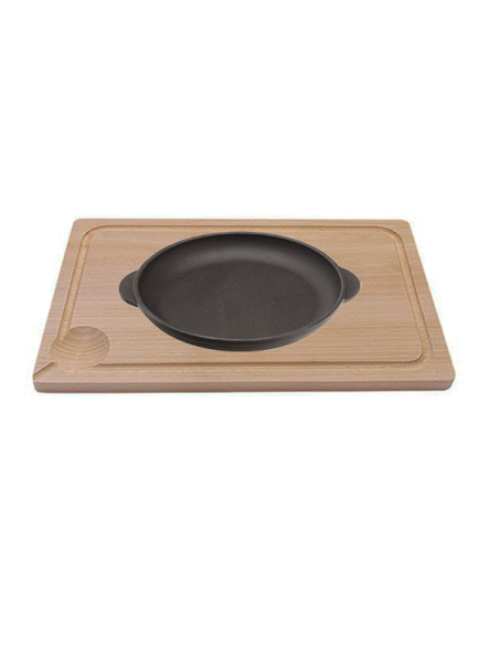 Plat en fonte rond à oreille 18 cm