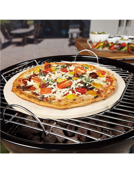 Pierre à pizza 33 cm et son support