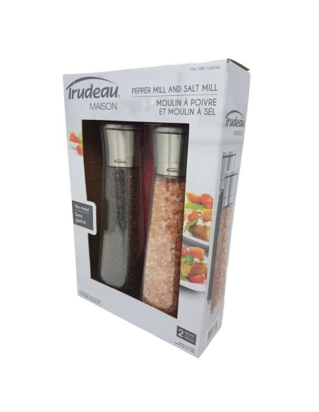 Moulin à poivre et moulin à sel 25 cm Trudeau