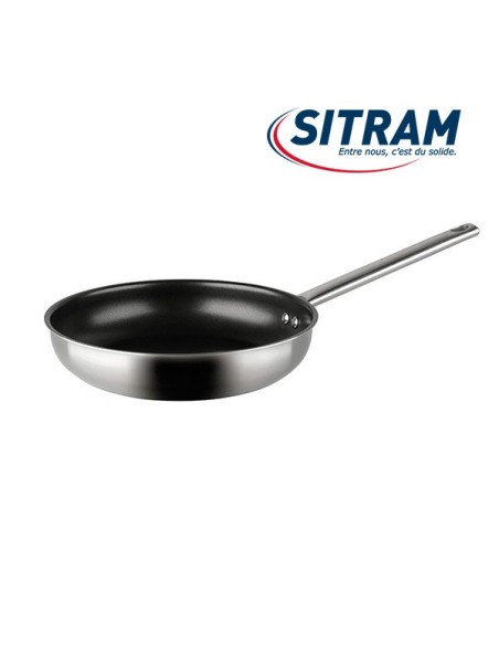 Poêle inox 28 cm anti-adhérent Technofood SITRAM
