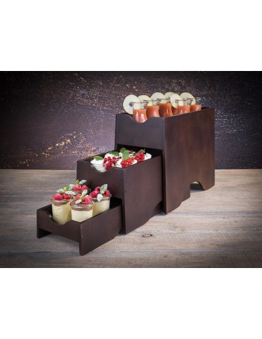 Présentoir Chromé 72 cm pour plat 45x37 cm