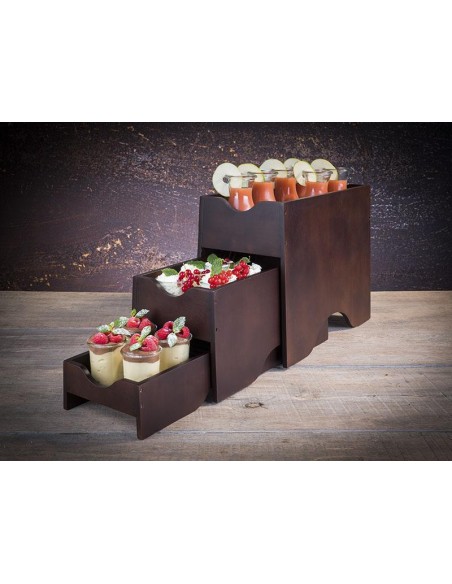 Présentoir Chromé 72 cm pour plat 45x37 cm