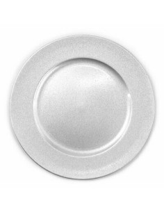 Décoration plate dorée 33 cm effet GLITTER