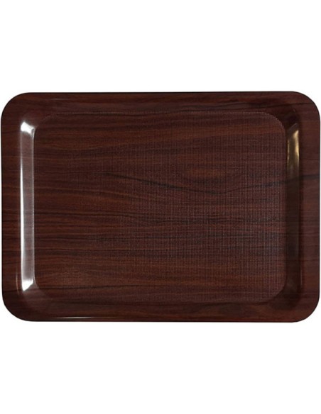 Plateau antidérapant rectangulaire mélamine 46 x 36 cm