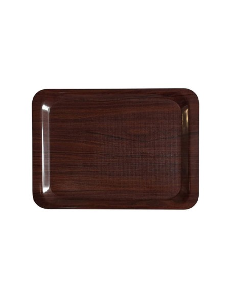 Plateau antidérapant rectangulaire mélamine 46 x 36 cm