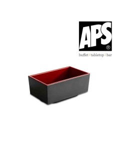 Terrine mélamine noire & rouge 15,5 cm APS