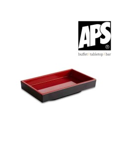 Terrine mélamine noire & rouge 15,5 cm APS