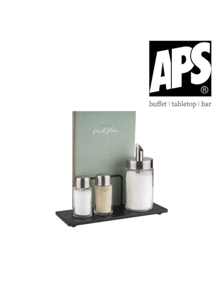 Set 4 pièces sel, poivre et Sucrier 23 x 9 cm APS