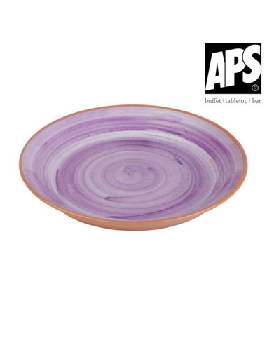 Assiette creuse 32 cm mélamine violet APS
