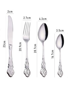 Couverts inox baroque Silver Réf : SQ112 2