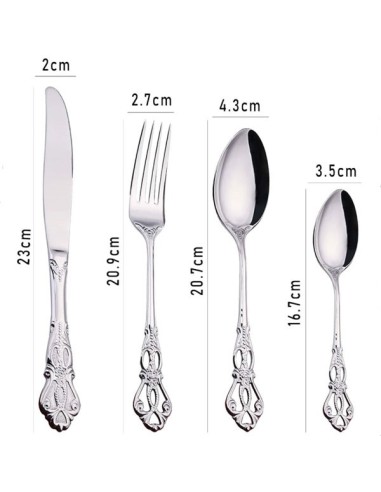 Couverts inox baroque Silver Réf : SQ112