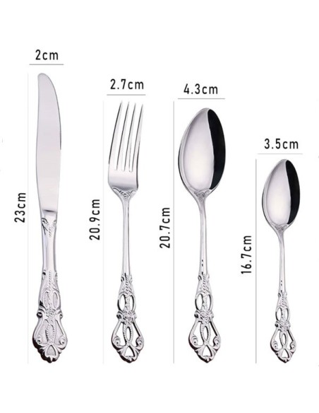 Couverts inox baroque Silver Réf : SQ112