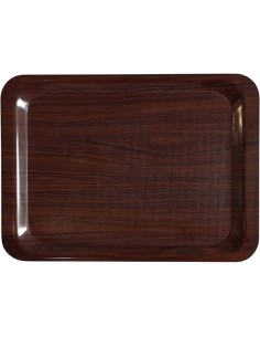 Plateau antidérapant rectangulaire mélamine 46 x 36 cm