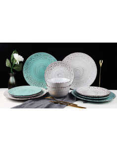 Assiette plate relief REF : 10524BL 2