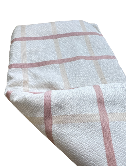 Nappe de table rayé 160 x 140 cm REF : napperayerose