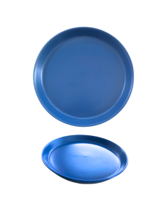 Assiette plate bord haut bleu REF : 004-D1