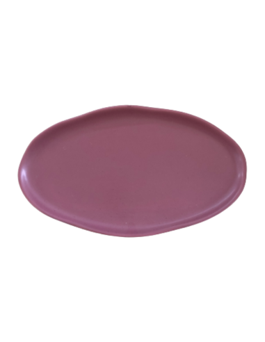 Assiette Plate Ovale Bordeaux Réf : 002-C1