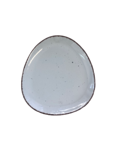 Assiette plate galet gris ciment Réf:010-D2