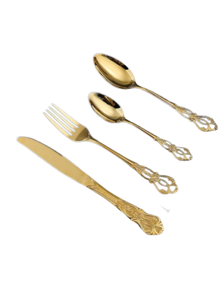 Couverts inox doré 18-10 baroque Or REF : SQ111