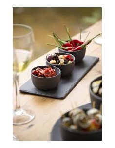 Assiette rectangulaire Basalt noir 30x16 cm Réf: 640605 2