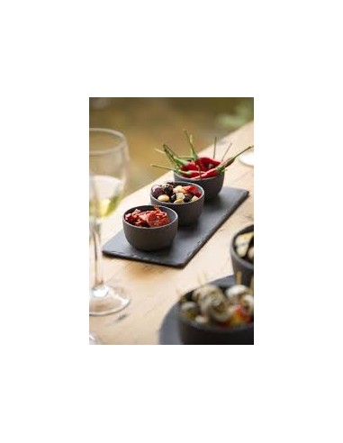 Assiette rectangulaire Basalt noir...
