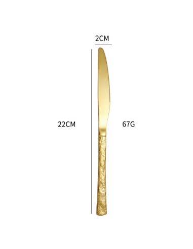 Couverts inox doré relief or REF : CX058