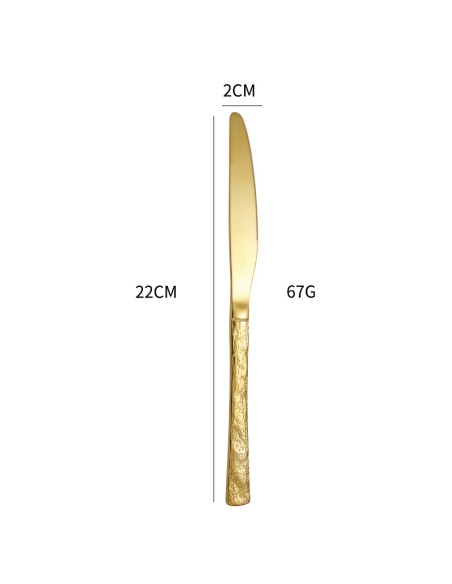 Couverts inox doré relief or REF : CX058