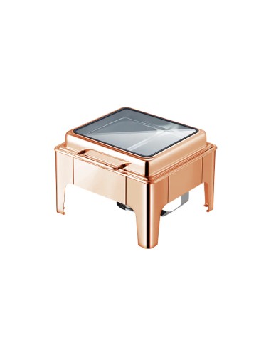 Chafing dish cuivré vitré Roll Top 6 L Réf: LT-522-1C