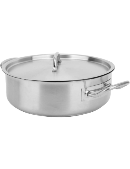 Marmite Inox avec couvercle 36x14 cm REF : 360x140