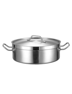 Marmite Inox avec couvercle 36x10 cm REF : 360x100