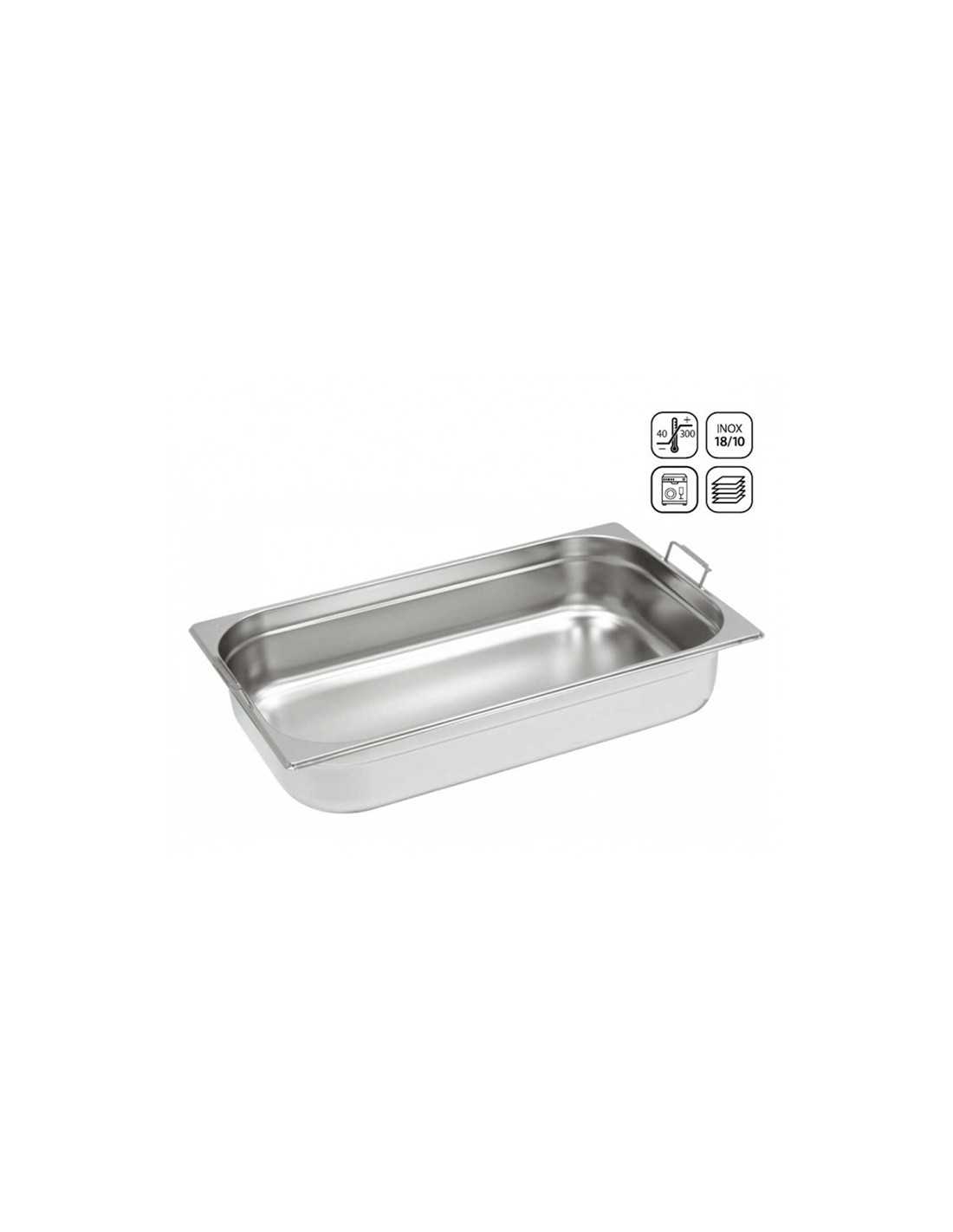 Bac inox gastronorme GN 1/2 profondeur 200 mm.