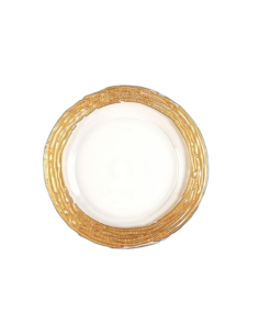 Assiette dessert de présentation en verre gold 21 cm REF...