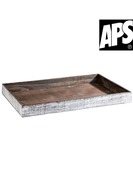 Plateau mélamine effet marbre noir