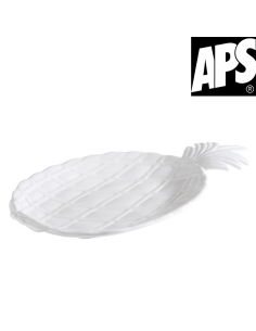 Assiette présentation en mélamine blanc forme ananas APS 30 cm