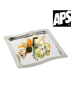 Plateau inox SWING carré 32,5 cm APS
