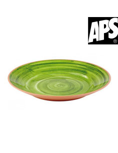 Plat creux 40,5 cm mélamine en vert naturel APS