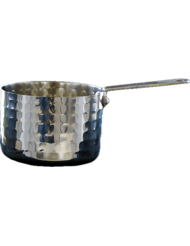 Mini casserole inox martelé 9cm avec manche