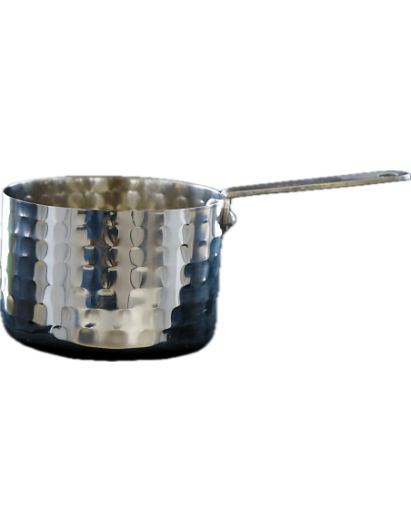 Mini casserole inox martelé 9cm avec manche