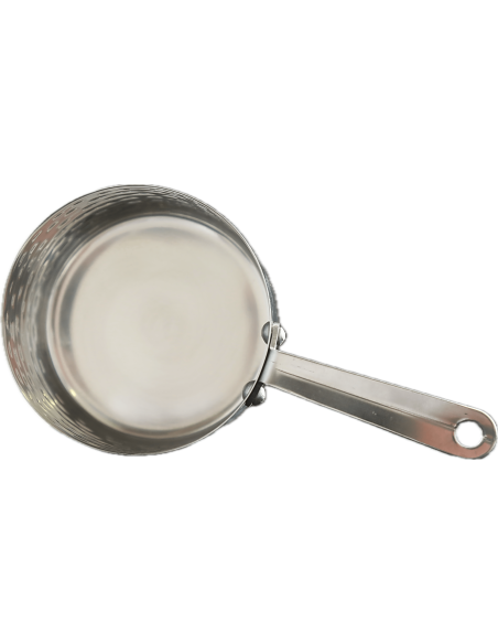 Mini casserole inox martelé 9cm avec manche