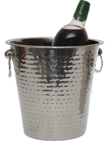 Seau à champagne inox martelé 21cm REF : cs-br15ah