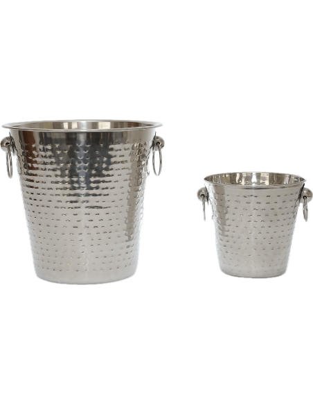 Seau glaçons inox martelé 10cm REF : cs-br10ah