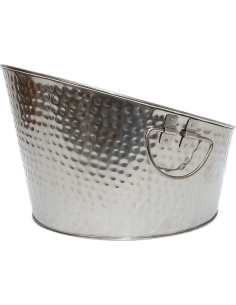Vasque martelé inox pan coupé 40cm REF : cs-br38bh 2
