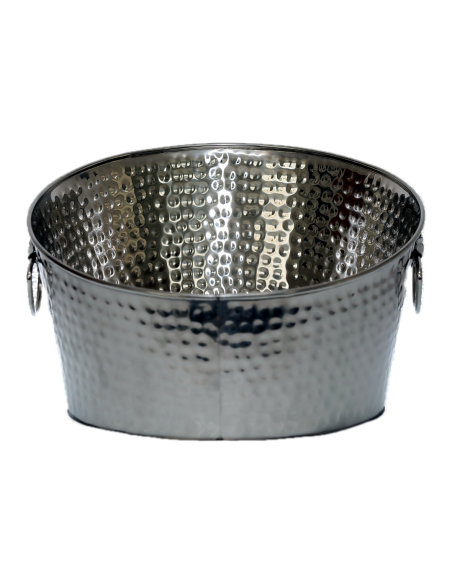 Vasque martelé inox pan coupé 40cm REF : cs-br38bh