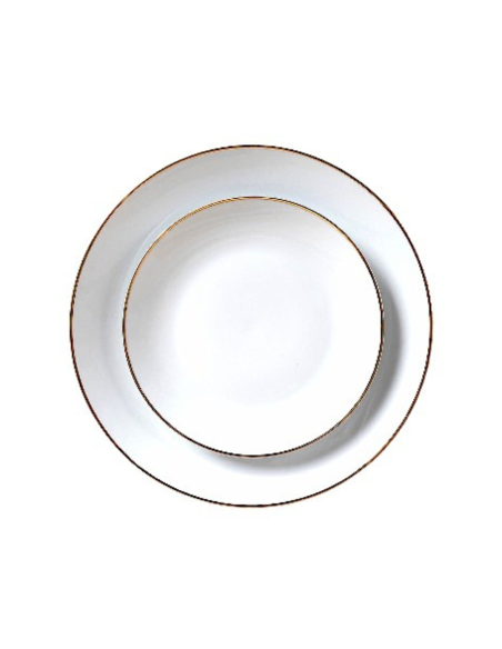 Assiette coupe creuse filet or 21,5 cm REF : 001-SP2