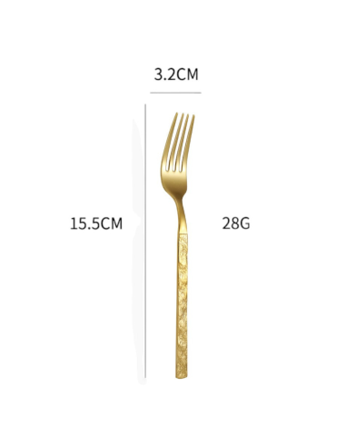 Couverts inox doré relief or REF : CX058