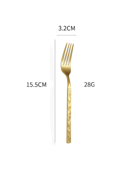 Couverts inox doré relief or REF : CX058