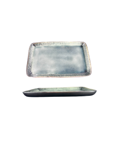 Assiette rectangle bord haut réactif 24cm REF : P00770